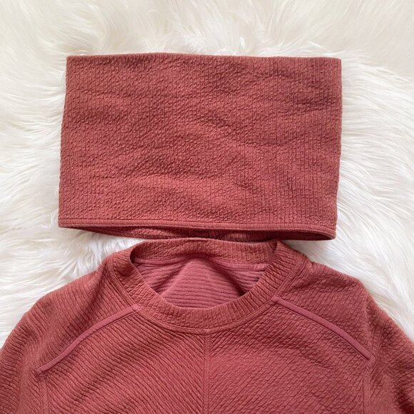 Lululemon Heathered Rustic Clay On Repeat Turtleneck Long Sleeve Dress - Picture 3 of 7